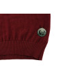 Elegant V-Neck Bordeaux Wool Sweater