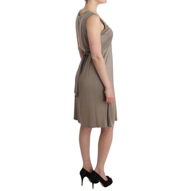 Khaki studded sheath dress