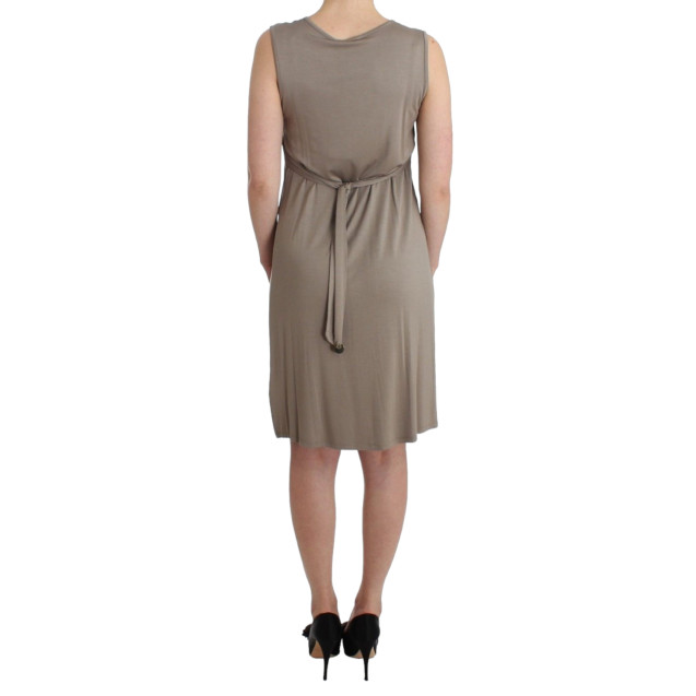 Khaki studded sheath dress