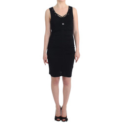 Black pencil sheath dress