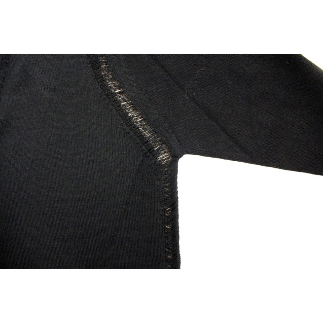 Elegant Black Wool Blend Cardigan