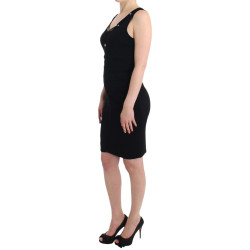 Black pencil sheath dress