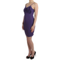 Elegant Purple Jersey Cocktail Dress