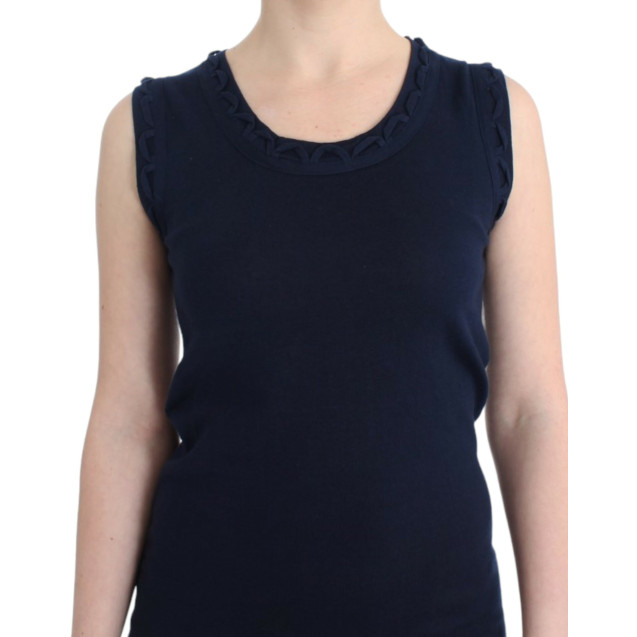 Blue cotton jersey dress