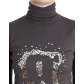 Brown turtleneck cotton sweater