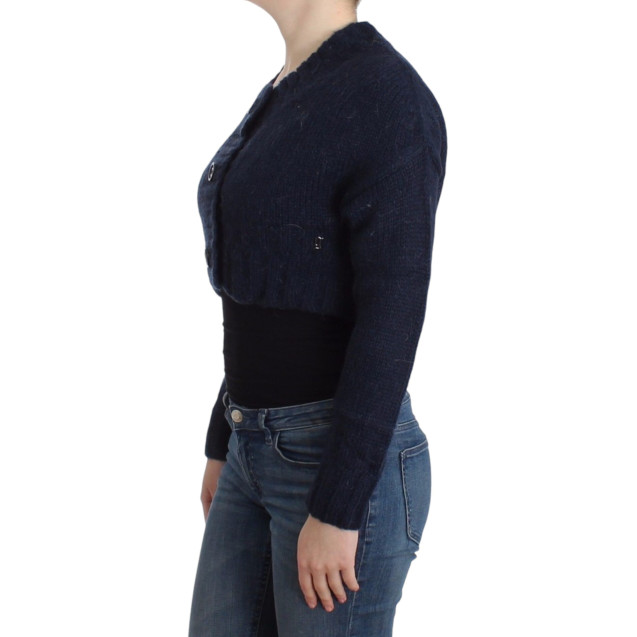 Blue cropped cardigan