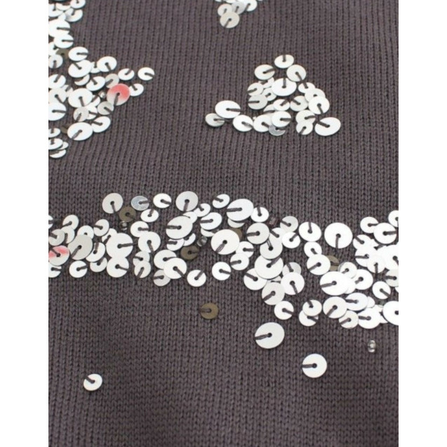 Brown turtleneck cotton sweater