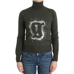 Green wool turtleneck sweater