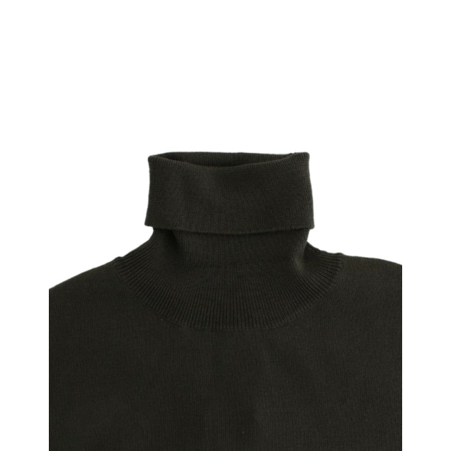Green wool turtleneck sweater