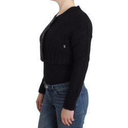 Elegant Cropped Mohair Blend Cardigan