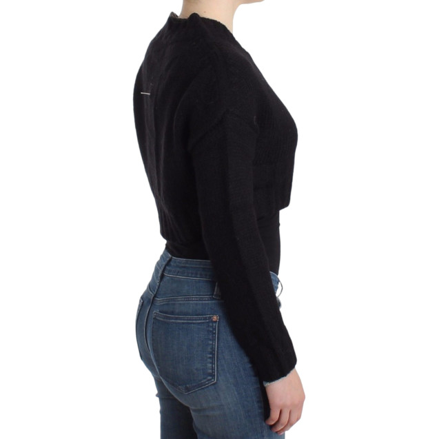 Elegant Cropped Mohair Blend Cardigan