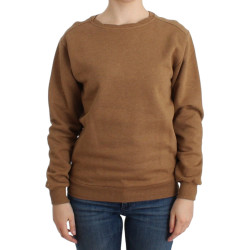 Brown Crewneck Cotton Sweater