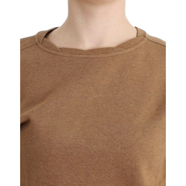 Brown Crewneck Cotton Sweater