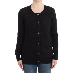 Black wool cardigan