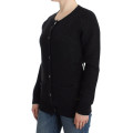 Black wool cardigan