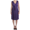 Elegant Purple Knee-Length Jersey Dress