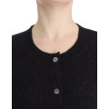 Black wool cardigan