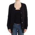 Black wool cardigan