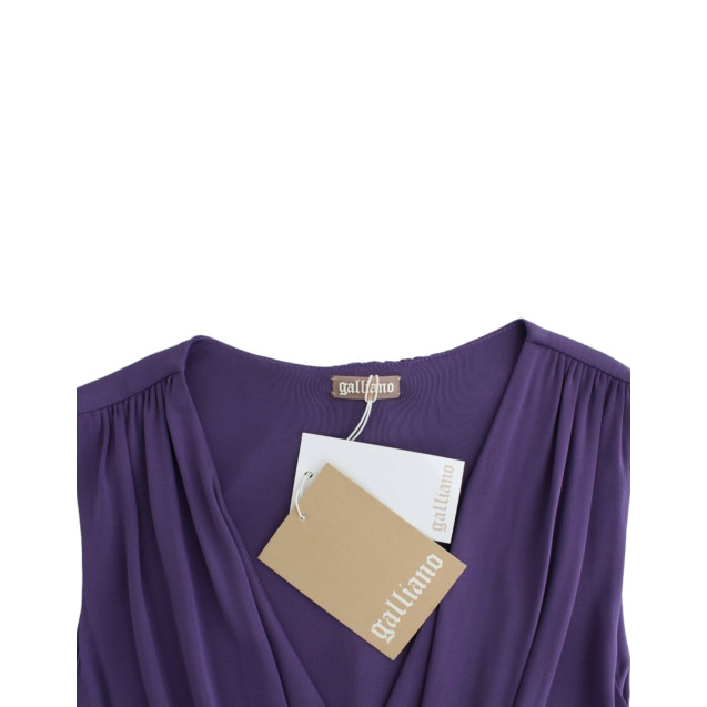 Elegant Purple Knee-Length Jersey Dress