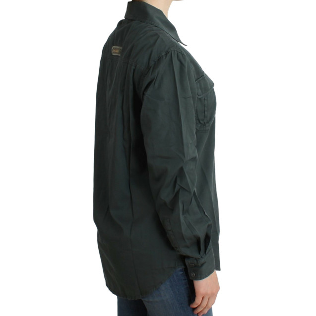 Gray button down shirt