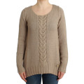Beige knitted wool sweater