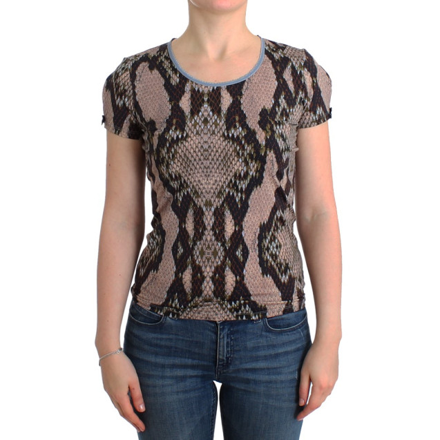Sleek Snake Print Crewneck T-Shirt