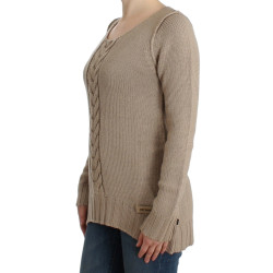 Beige knitted wool sweater