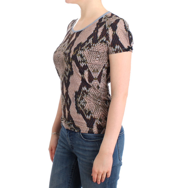 Sleek Snake Print Crewneck T-Shirt