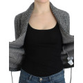 Gray wool knitted cardigan