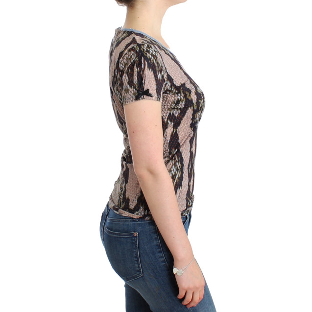 Sleek Snake Print Crewneck T-Shirt