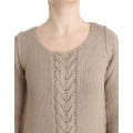 Beige knitted wool sweater