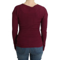 Purple knitted wool sweater