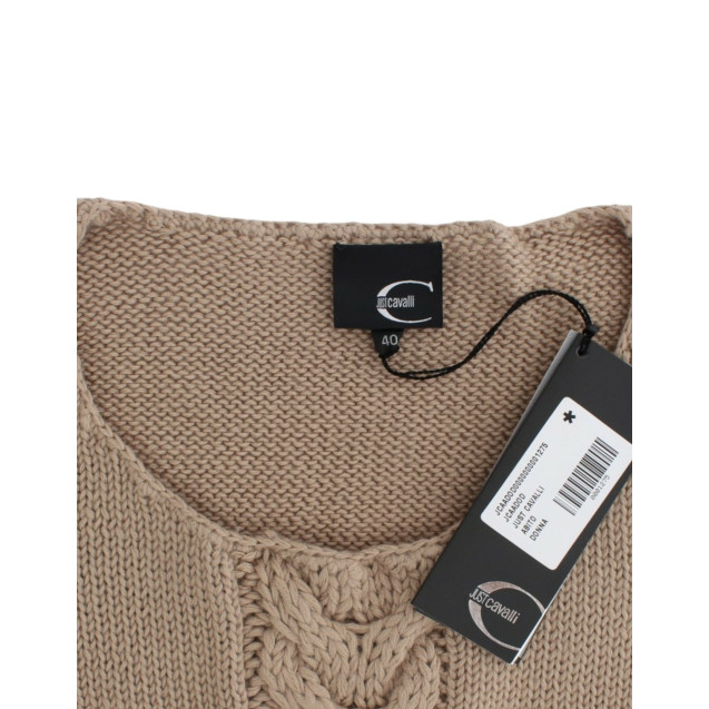 Beige knitted wool sweater