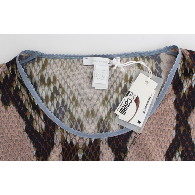 Sleek Snake Print Crewneck T-Shirt