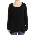 Black knitted wool sweater