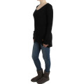 Black knitted wool sweater