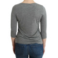 Gray 3/4 sleeves jumper top