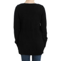 Black knitted wool sweater