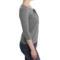 Gray 3/4 sleeves jumper top