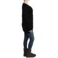 Black knitted wool sweater