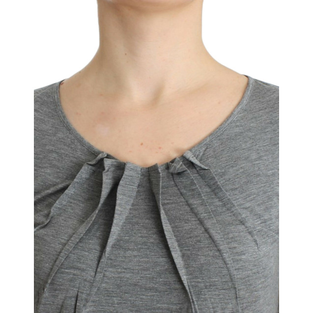 Gray 3/4 sleeves jumper top
