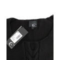 Black knitted wool sweater