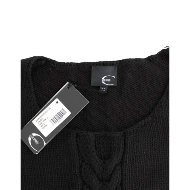 Black knitted wool sweater