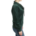 Green velvet cotton sweater