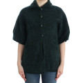 Elegant Green Wool-Mohair Blend Cardigan