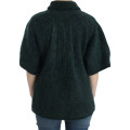Elegant Green Wool-Mohair Blend Cardigan