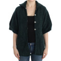 Elegant Green Wool-Mohair Blend Cardigan