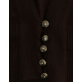 Brown cropped wool cardigan