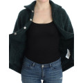 Elegant Green Wool-Mohair Blend Cardigan