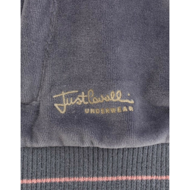 Blue velvet zipup sweater